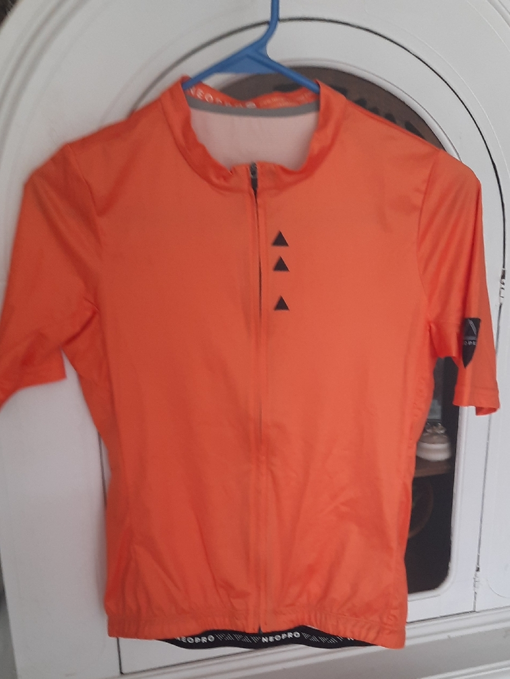 Neopro Women's Orange Cycling Jersey Short Sleeve Full Zip 3 Pocket XS